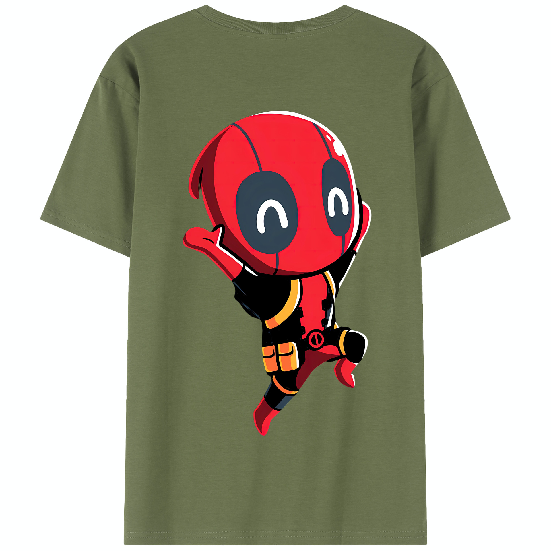 （画像用） Deadpool デッドプール 綿100％半袖Tシャツ（背面プリント）